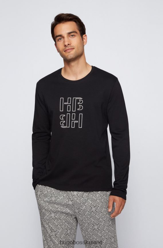 4TFNJN161 رمادي Hugo Boss طقم بيجامة ريلاكس 50460330 رمادي