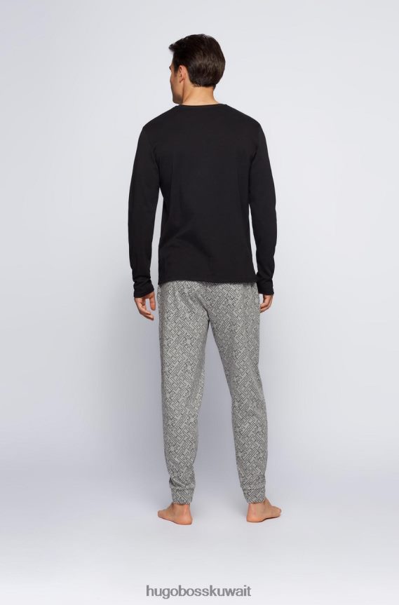 4TFNJN161 رمادي Hugo Boss طقم بيجامة ريلاكس 50460330 رمادي