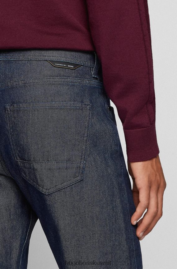 4TFNJN162 القوات البحرية Hugo Boss × بورش 5 جيوب مدببة 50458206 كحلي