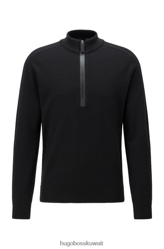 4TFNJN164 أسود/أرجواني Hugo Boss X بورش نصف سحاب متماسك نيل 50457707 أسود