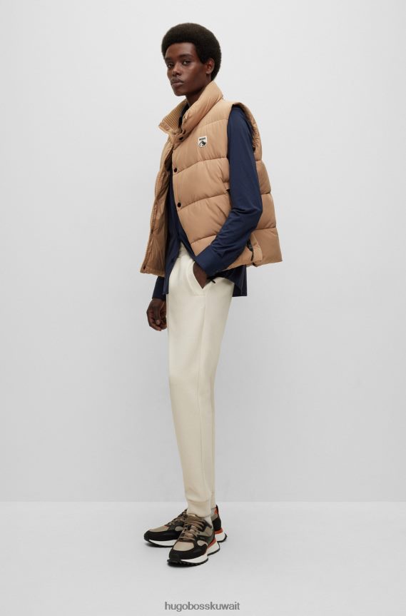 4TFNJN1657 أزرق غامق Hugo Boss قميص أزرق داكن بقصة ضيقة من هوغو جيرسي عالي الأداء