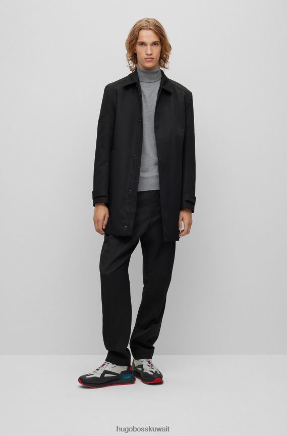 4TFNJN1669 رمادي Hugo Boss سترة من مزيج القطن باللون الرمادي مع شعار هوغو على الصدر