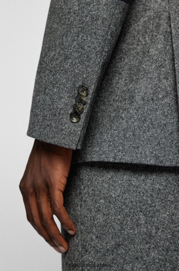 4TFNJN166 رمادي/كحلي Hugo Boss معطف رياضي H-Hutson 50460331 رمادي