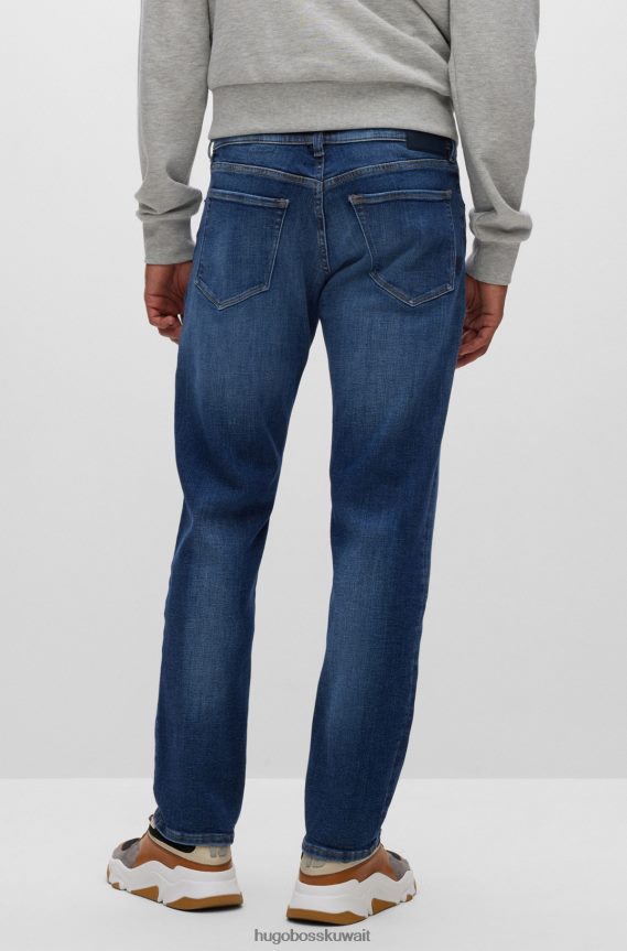 4TFNJN1685 أزرق Hugo Boss جينز Hugo ذو المقاس العادي باللون الأزرق الدنيم ذو الحركة الفائقة