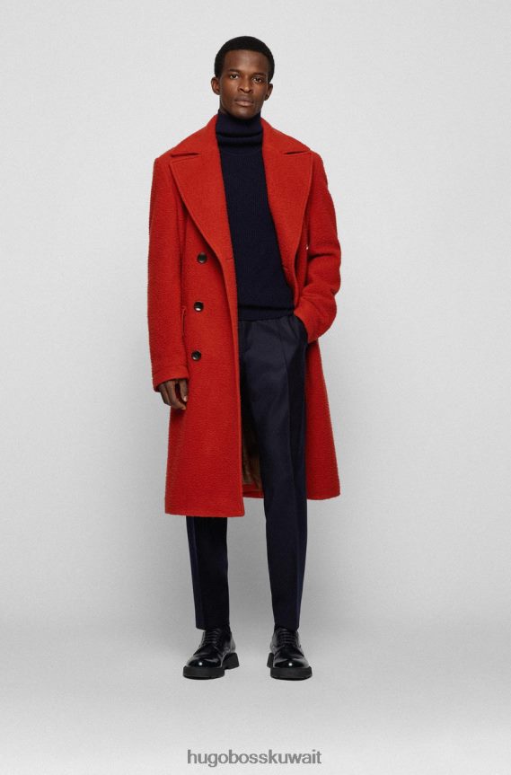 4TFNJN168 زيتوني/كحلي/أحمر Hugo Boss لفة الرقبة متماسكة نوفينزو 50457714 الزيتون