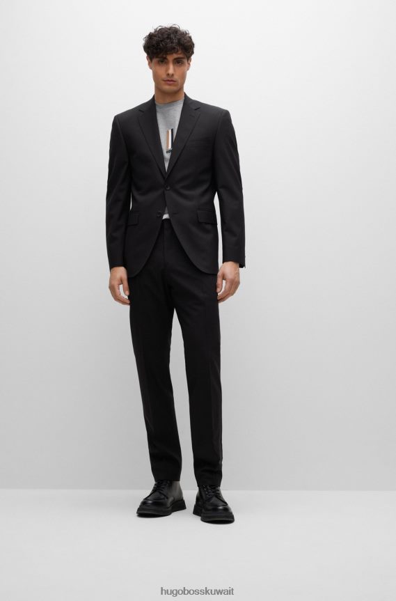 4TFNJN1692 رمادي فاتح Hugo Boss تي شيرت من الجيرسي القطني مع طباعة شعار هوغو باللون الرمادي الفاتح