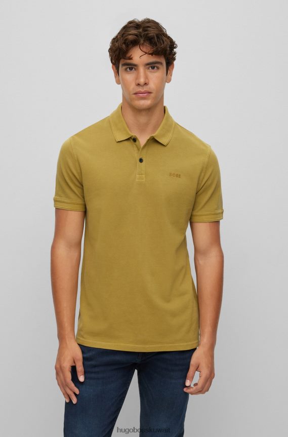 4TFNJN1708 اخضر فاتح Hugo Boss قميص بولو Hugo بقصة ضيقة باللون الأخضر الفاتح مصنوع من قطن بيكيه ©