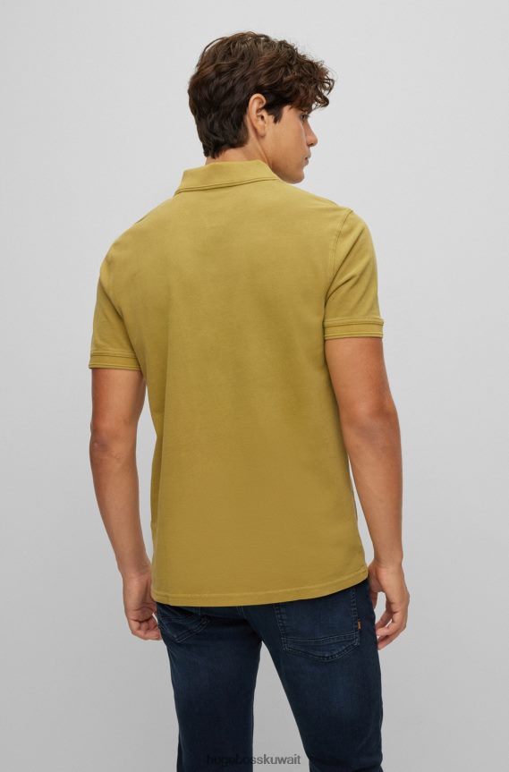 4TFNJN1708 اخضر فاتح Hugo Boss قميص بولو Hugo بقصة ضيقة باللون الأخضر الفاتح مصنوع من قطن بيكيه ©