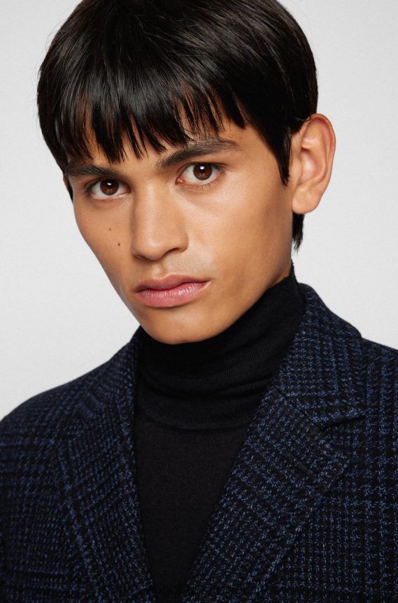 4TFNJN174 القوات البحرية Hugo Boss معطف ح-هايد 50459007 البحرية