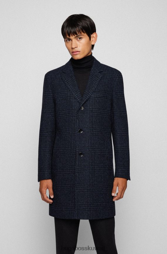 4TFNJN174 القوات البحرية Hugo Boss معطف ح-هايد 50459007 البحرية