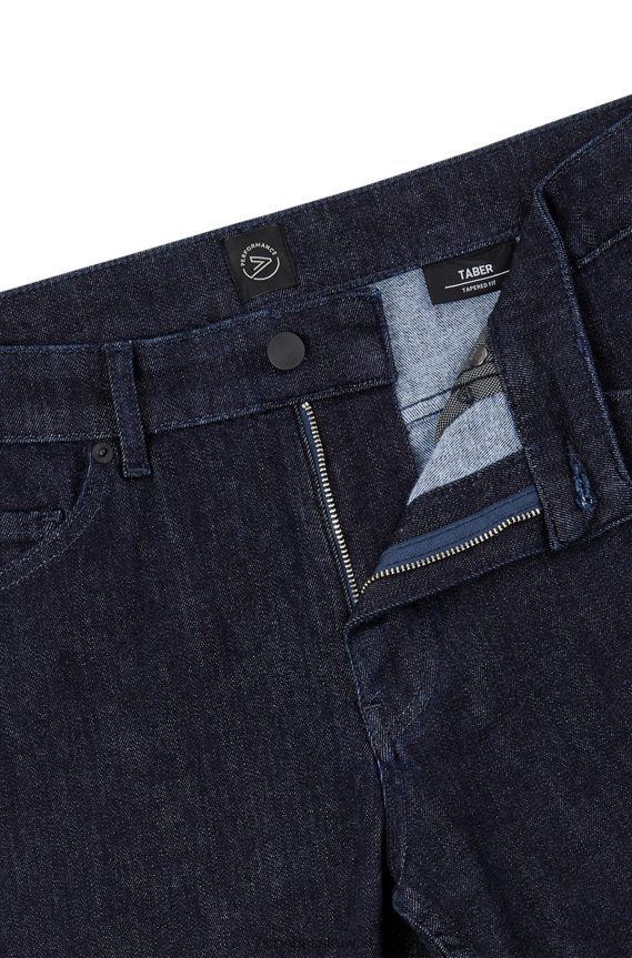 4TFNJN1764 أزرق غامق Hugo Boss بنطال جينز مدبب من قماش الدنيم المطاطي باللون الأزرق الداكن هوغو باللون الأزرق الداكن