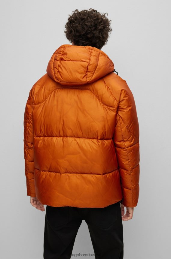 4TFNJN1776 برتقالي فاتح Hugo Boss سترة بورش X مبطنة كبيرة الحجم
