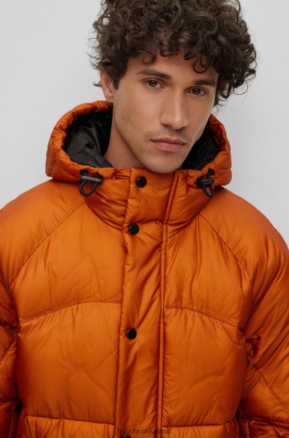 4TFNJN1776 برتقالي فاتح Hugo Boss سترة بورش X مبطنة كبيرة الحجم