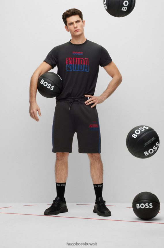 4TFNJN1777 nba عام Hugo Boss تي شيرت من القطن المطاطي NBA