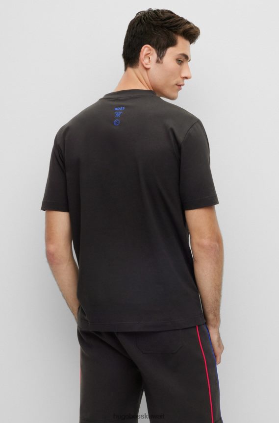 4TFNJN1777 nba عام Hugo Boss تي شيرت من القطن المطاطي NBA