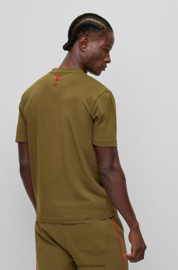 4TFNJN1779 ثيران الدوري الاميركي للمحترفين Hugo Boss تي شيرت NBA والقطن المطاطي