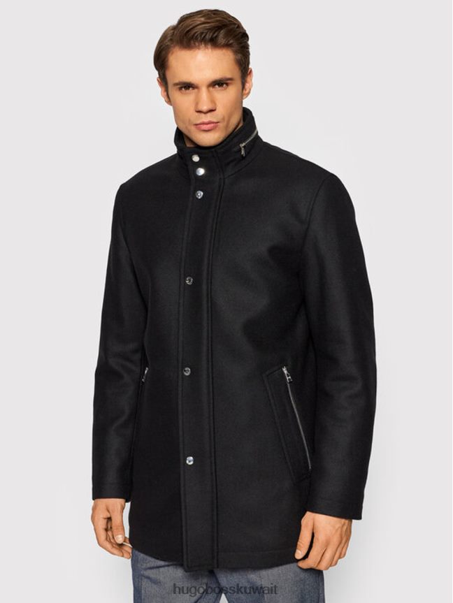 4TFNJN177 أسود/أزرق داكن/بيج Hugo Boss معطف كامرون 50454028 أسود
