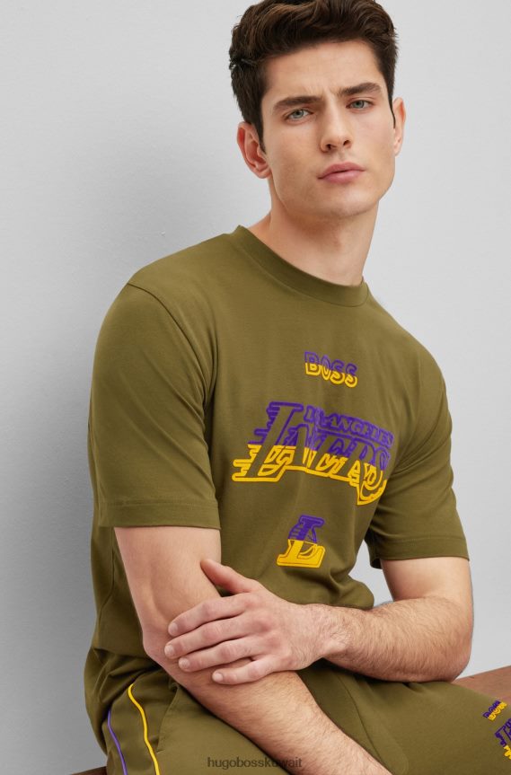 4TFNJN1780 الدوري الاميركي للمحترفين ليكرز Hugo Boss الدوري الاميركي للمحترفين وتي شيرت من القطن تمتد