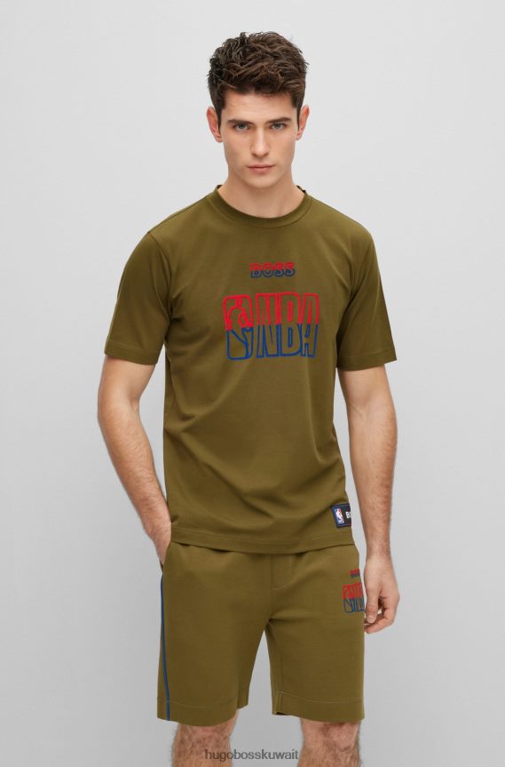 4TFNJN1781 nba عام Hugo Boss وتي شيرت من القطن المطاطي NBA