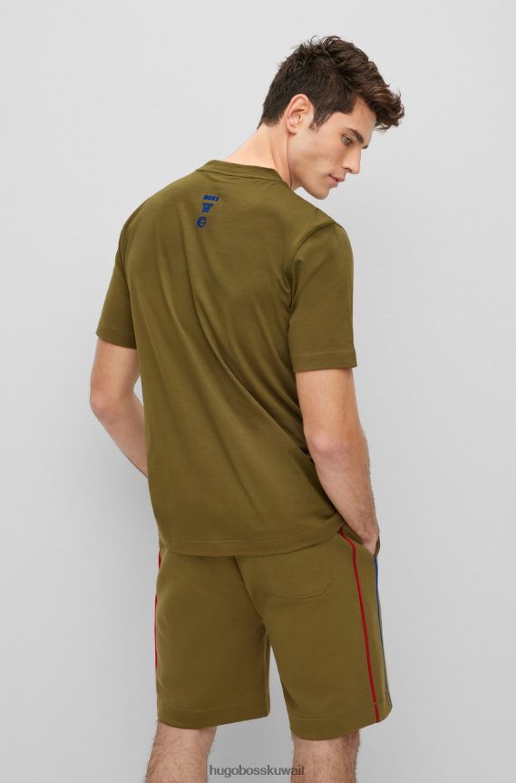 4TFNJN1781 nba عام Hugo Boss وتي شيرت من القطن المطاطي NBA