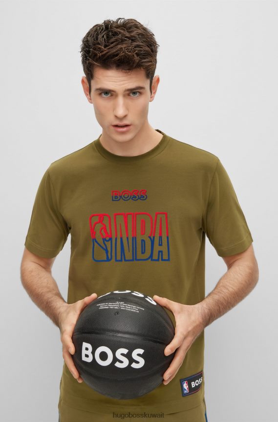 4TFNJN1781 nba عام Hugo Boss وتي شيرت من القطن المطاطي NBA