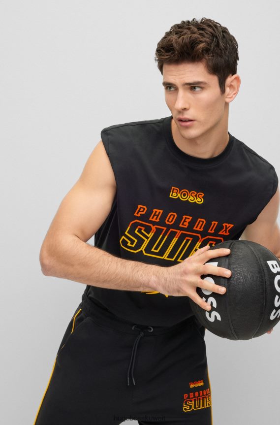 4TFNJN1782 الدوري الاميركي للمحترفين صنز Hugo Boss & تيشيرت من القطن المطاطي NBA