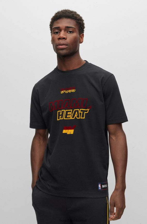 4TFNJN1783 الدوري الاميركي للمحترفين ميامي الحرارة Hugo Boss تي شيرت من القطن المطاطي الجديد والدوري الاميركي للمحترفين