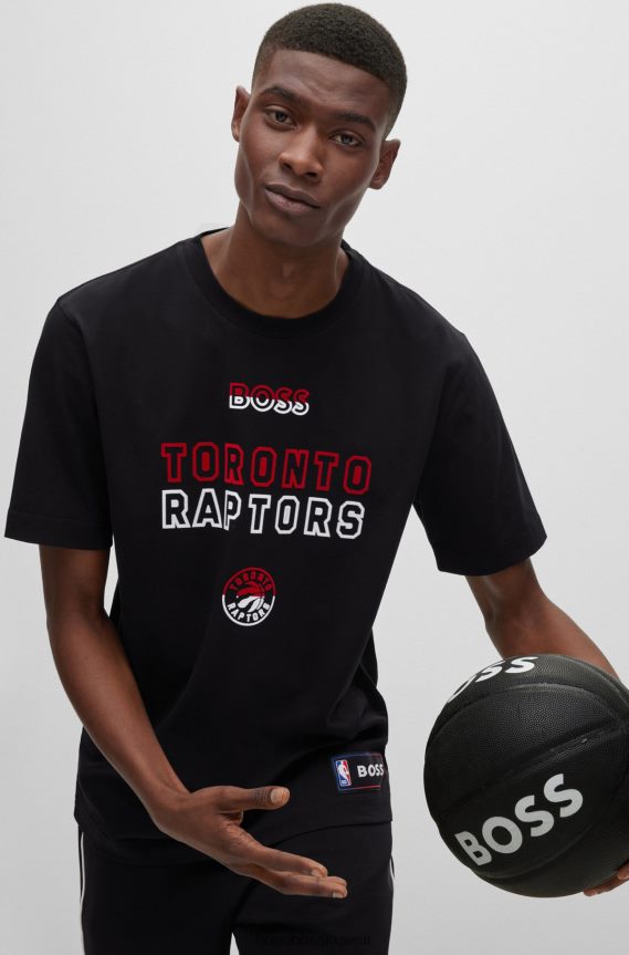 4TFNJN1784 الدوري الاميركي للمحترفين رابتورز Hugo Boss وتي شيرت قطني مطاطي جديد من الدوري الاميركي للمحترفين