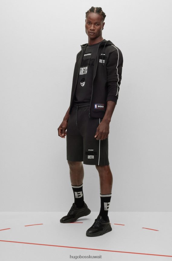 4TFNJN1785 شبكات الدوري الاميركي للمحترفين Hugo Boss تي شيرت من القطن المطاطي الجديد NBA