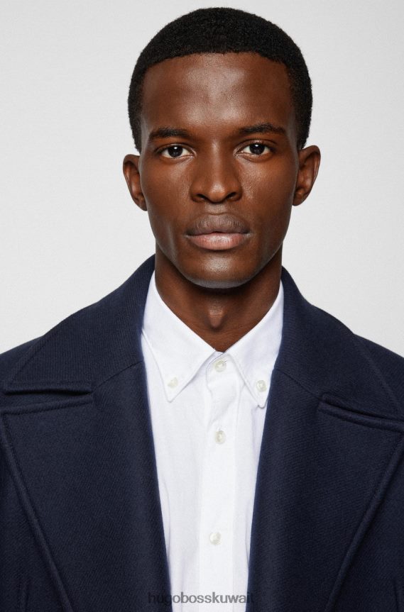 4TFNJN178 البحرية / الأبيض Hugo Boss عارضة قميص قضيب 50458392 البحرية