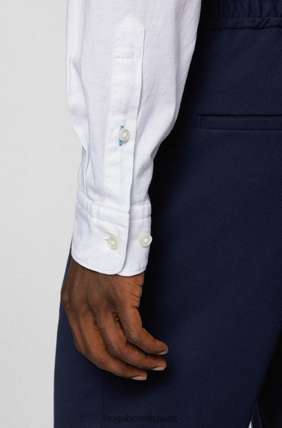 4TFNJN178 البحرية / الأبيض Hugo Boss عارضة قميص قضيب 50458392 البحرية