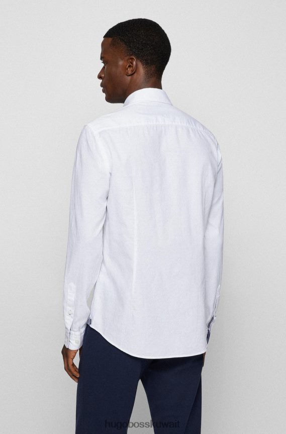 4TFNJN178 البحرية / الأبيض Hugo Boss عارضة قميص قضيب 50458392 البحرية