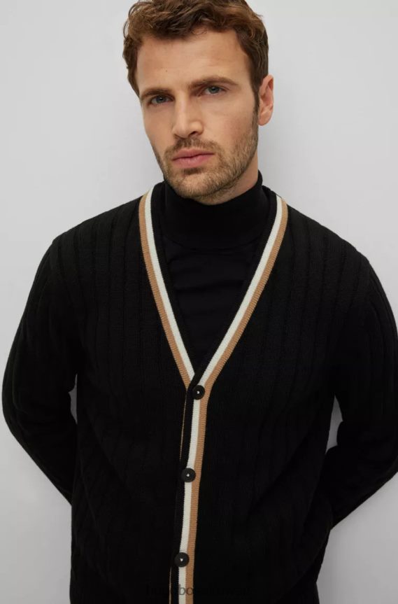 4TFNJN17 أسود Hugo Boss كارديجان لوسيلفيو 50477348 أسود