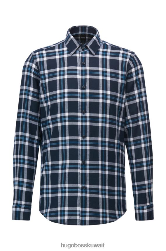 4TFNJN180 أزرق غامق/أزرق متوسط Hugo Boss قميص كاجوال لوكاس 50458598 أزرق داكن