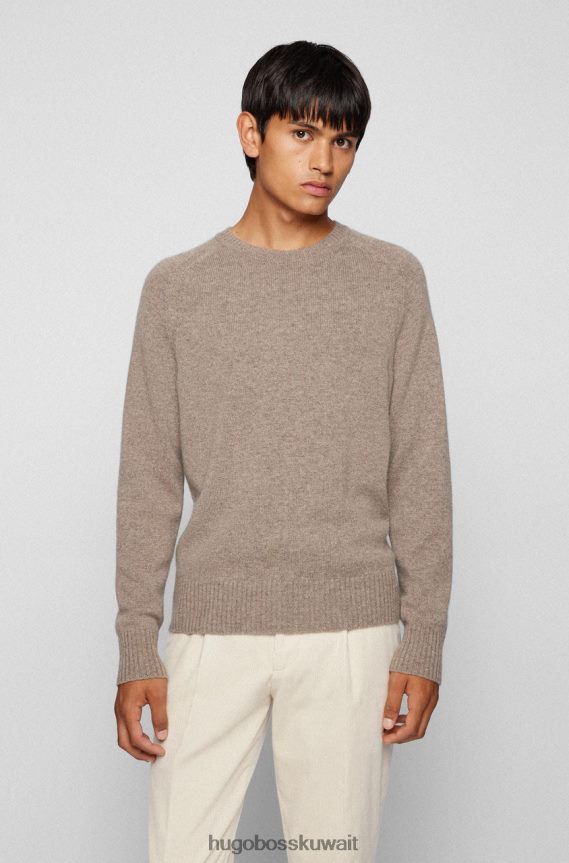 4TFNJN181 بيج/كحلي Hugo Boss الكشمير متماسكة نوليف 50457712 بيج