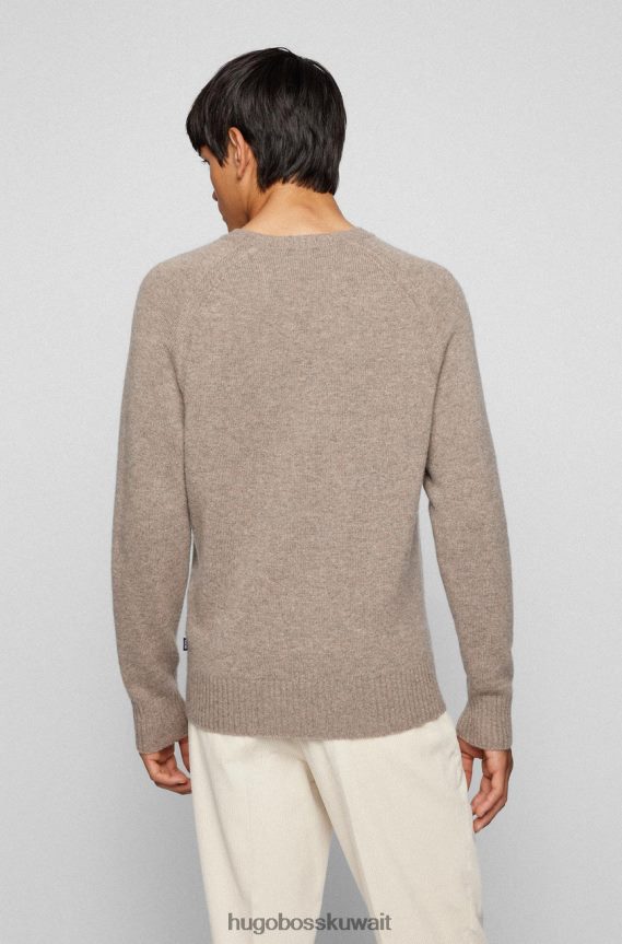 4TFNJN181 بيج/كحلي Hugo Boss الكشمير متماسكة نوليف 50457712 بيج