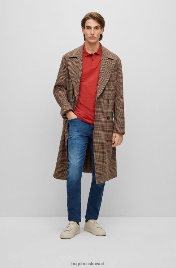 4TFNJN1823 أزرق Hugo Boss بنطال جينز أزرق بقصّة ضيّقة من قماش الدنيم الإيطالي الأزرق فائق النعومة