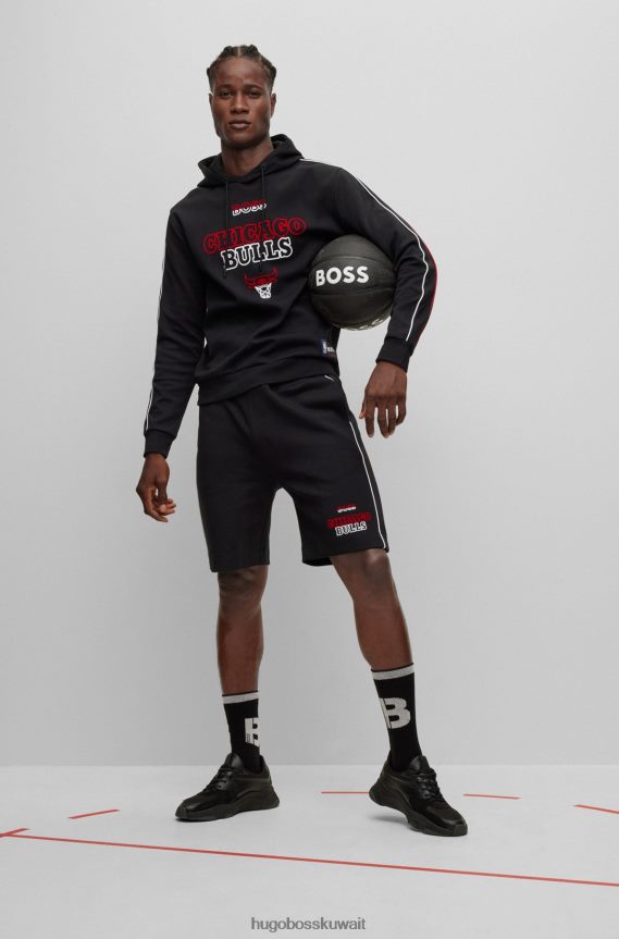 4TFNJN1824 ثيران الدوري الاميركي للمحترفين Hugo Boss & nba هوديي من مزيج القطن