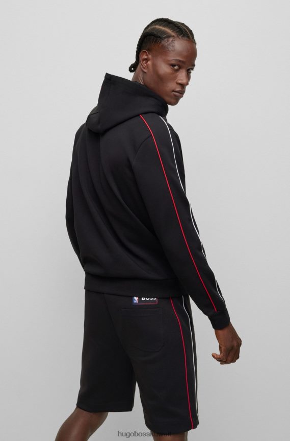 4TFNJN1824 ثيران الدوري الاميركي للمحترفين Hugo Boss & nba هوديي من مزيج القطن