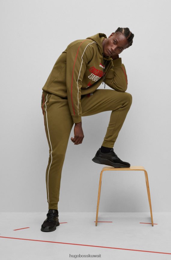 4TFNJN1825 ثيران الدوري الاميركي للمحترفين Hugo Boss & هوديس من مزيج القطن NBA