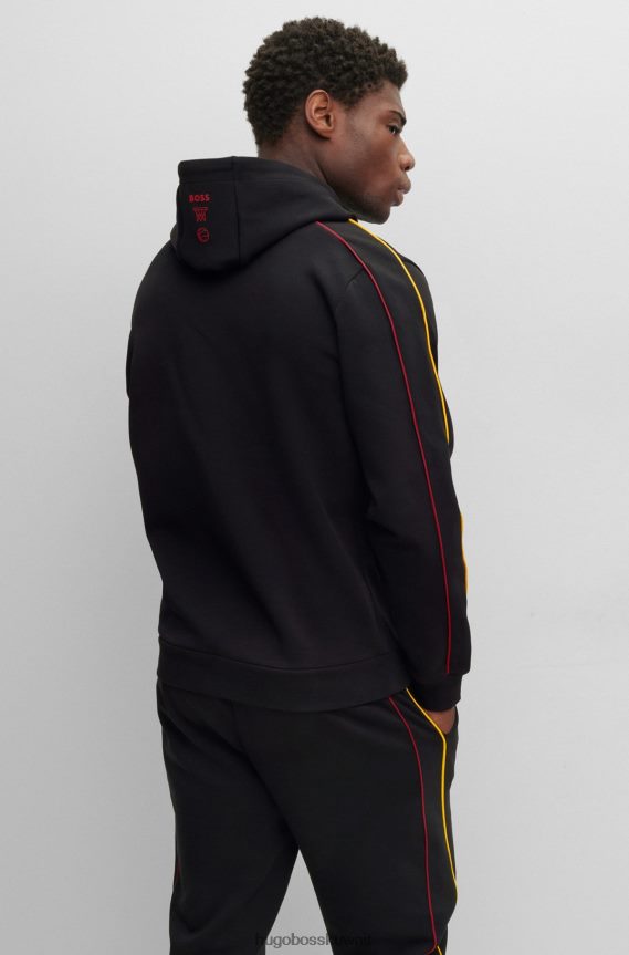 4TFNJN1828 الدوري الاميركي للمحترفين ميامي الحرارة Hugo Boss سترة بغطاء رأس من مزيج القطن والرابطة الوطنية لكرة السلة