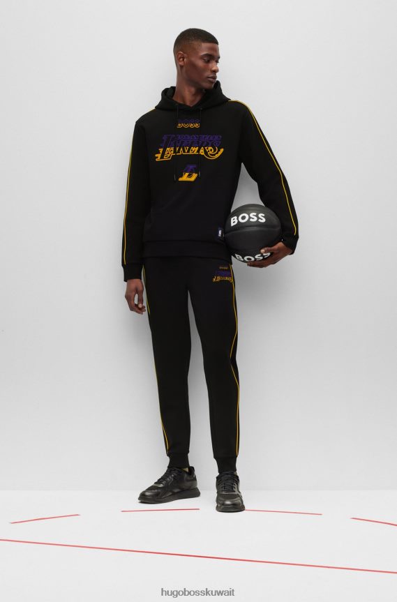 4TFNJN1830 الدوري الاميركي للمحترفين ليكرز Hugo Boss & سترة بغطاء رأس من مزيج القطن NBA