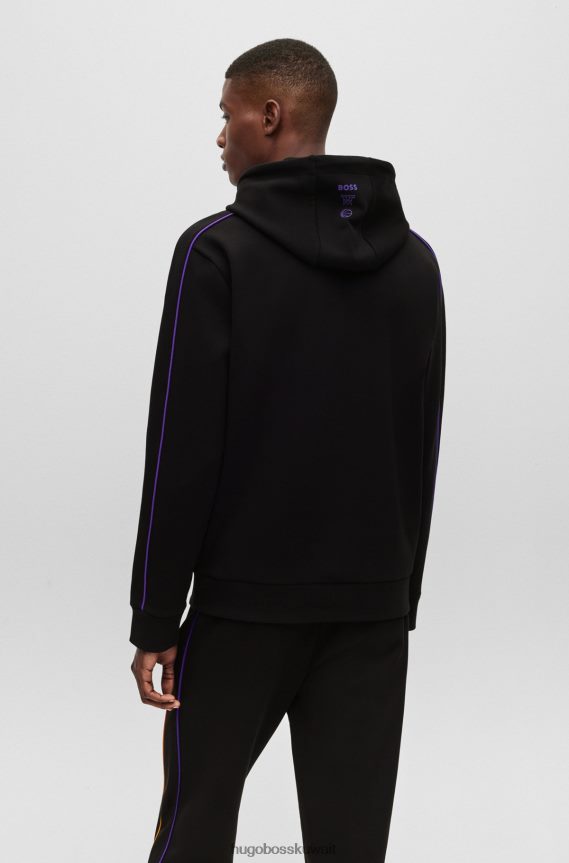 4TFNJN1830 الدوري الاميركي للمحترفين ليكرز Hugo Boss & سترة بغطاء رأس من مزيج القطن NBA