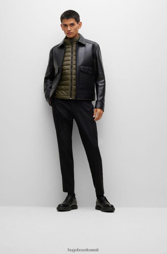 4TFNJN1834 أخضر غامق Hugo Boss جيليه Hugo قابل للتعبئة مع شعار متناغم باللون الأخضر الداكن