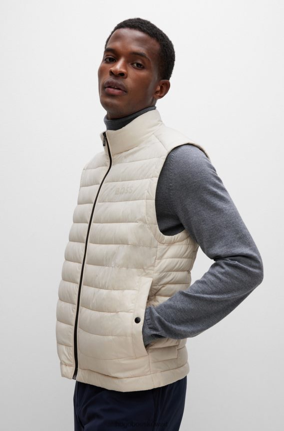 4TFNJN1836 البيج الفاتح Hugo Boss جيليه قابل للتعبئة باللون البيج الفاتح مع شعار Hugo