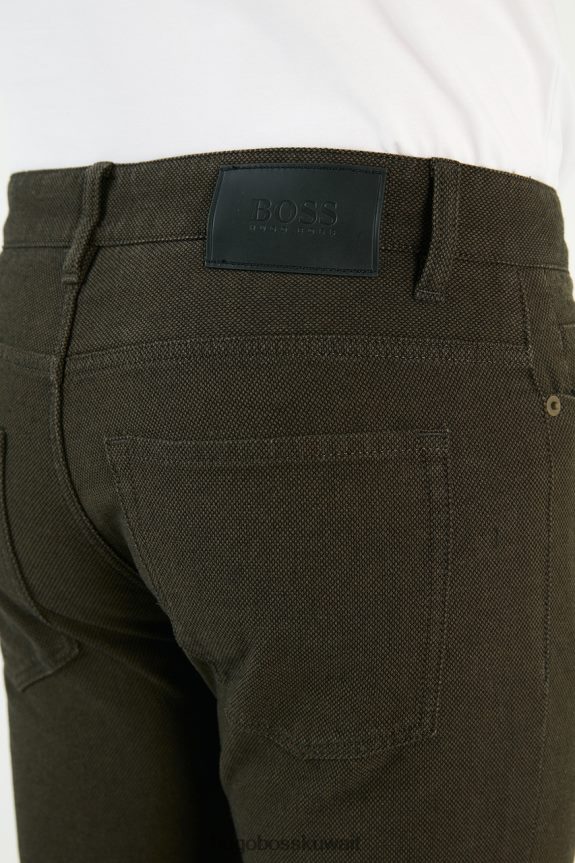 4TFNJN183 زيتوني/أزرق غامق/رمادي Hugo Boss 5 جيب ديلاوير 50458270 زيتون