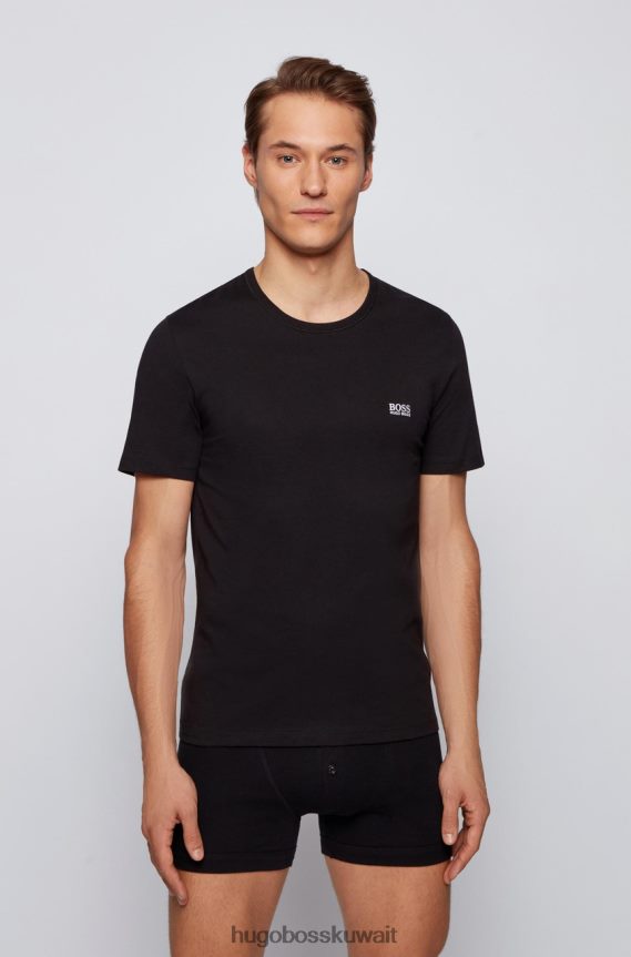 4TFNJN184 أسود / أبيض / البحرية Hugo Boss تي شيرت 3 قطع RN 50325887 أسود