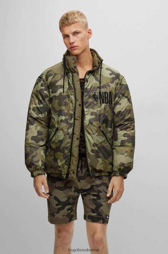 4TFNJN1861 nba عام Hugo Boss & NBA سترة منتفخة ذات وجهين بمقاس كبير