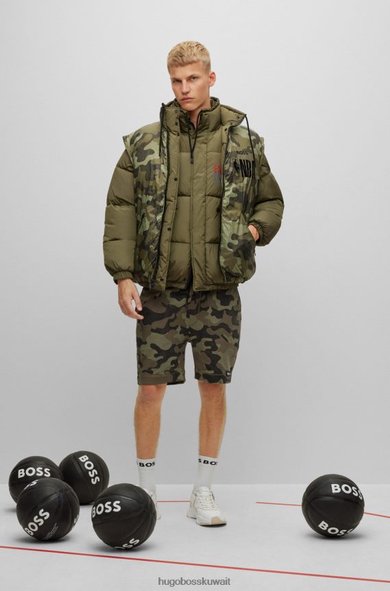 4TFNJN1861 nba عام Hugo Boss & NBA سترة منتفخة ذات وجهين بمقاس كبير