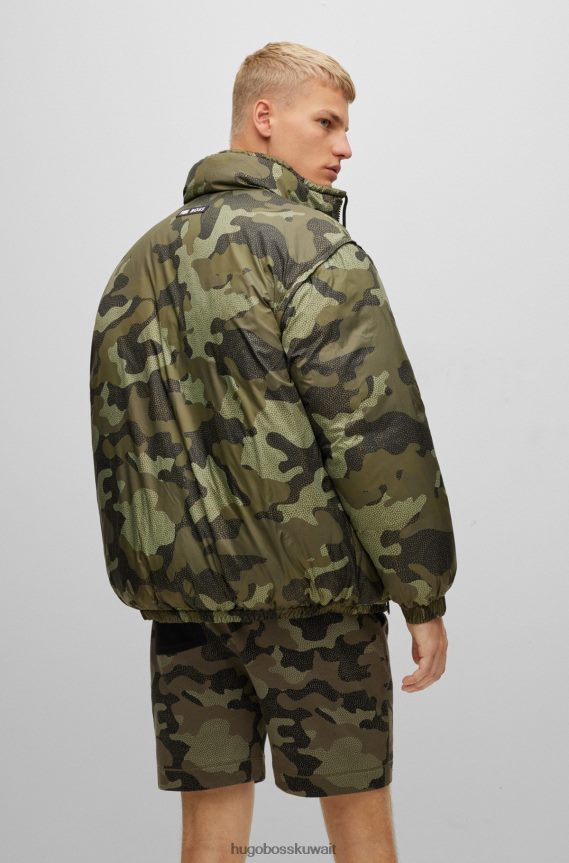 4TFNJN1861 nba عام Hugo Boss & NBA سترة منتفخة ذات وجهين بمقاس كبير